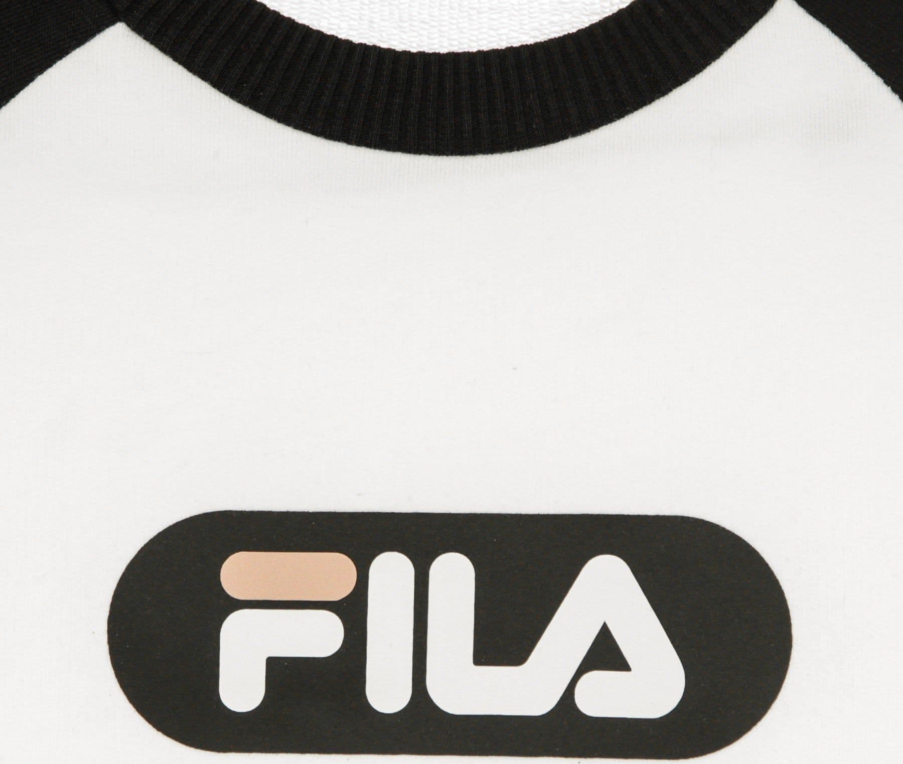 FILA Felpa Leggera Girocollo Corta Donna Bane Blocked Cropped Crew Sweat Black/bright White/coral Cloud/dazzling Blue da donna in Felpe senza cappuccio Drestige - Casamassima, commercioVirtuoso.it