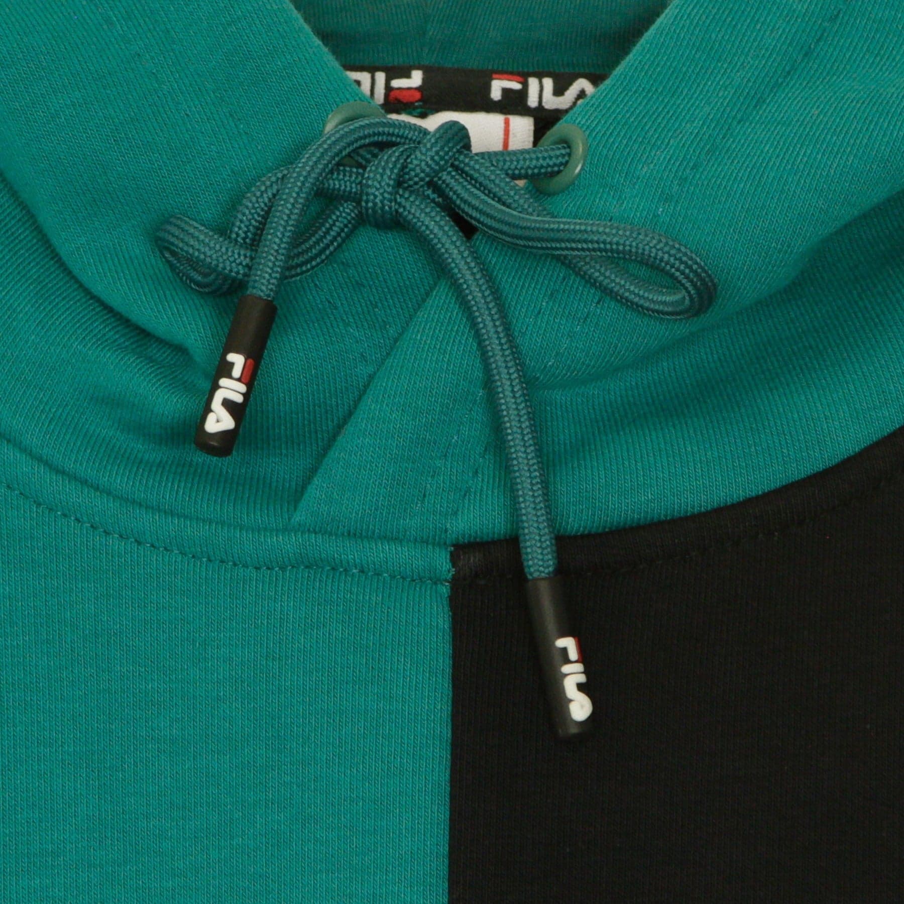 FILA Felpa Leggera Cappuccio Uomo Bairn Blocked Hoody Black/teal Green/bright White/cerise da uomo in Felpe con cappuccio Drestige - Casamassima, commercioVirtuoso.it