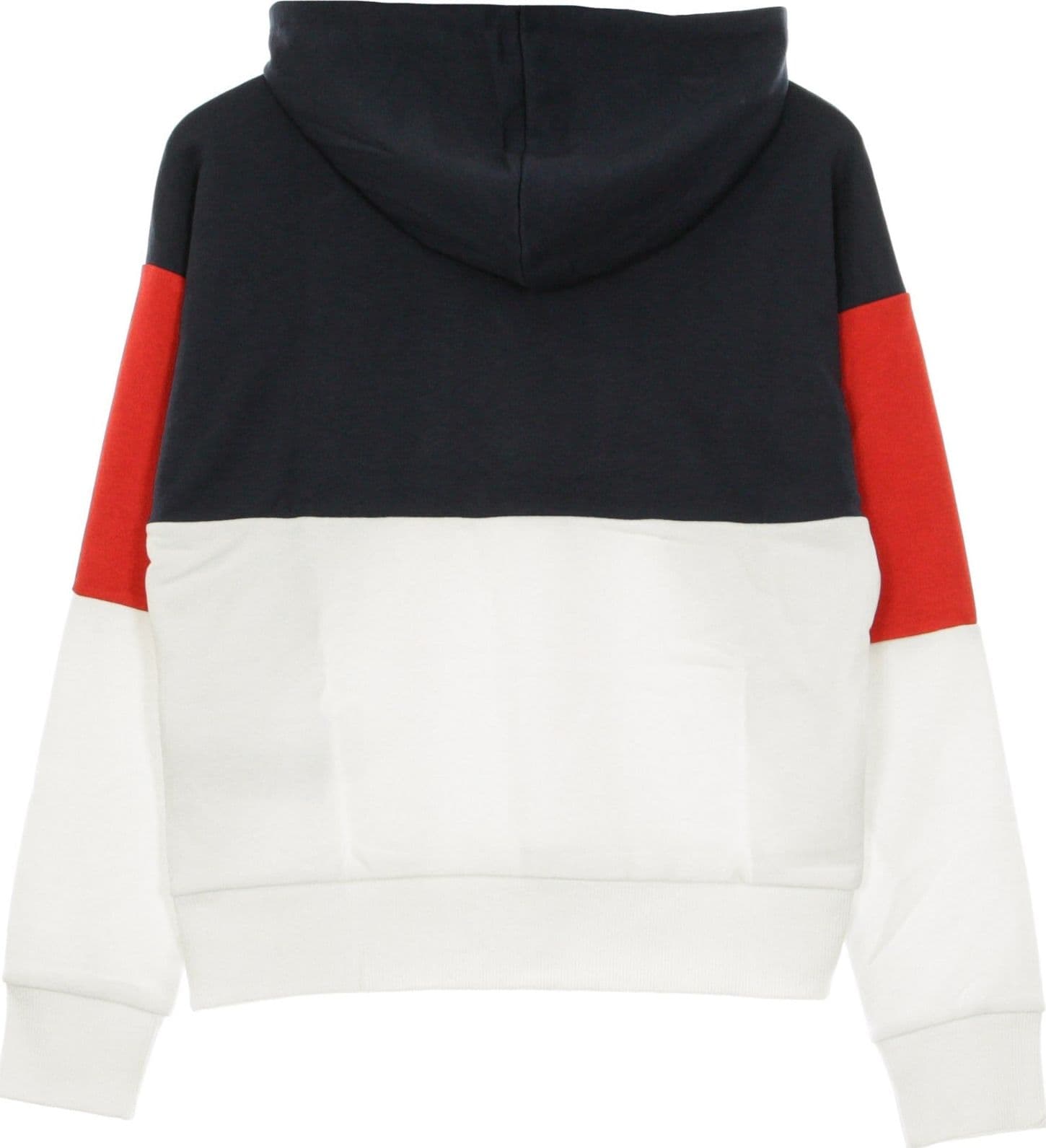 FILA Felpa Leggera Cappuccio Donna Sanja Cropped Hoody Black Iris/bright White/true Red da donna in Felpe con cappuccio Drestige - Casamassima, commercioVirtuoso.it