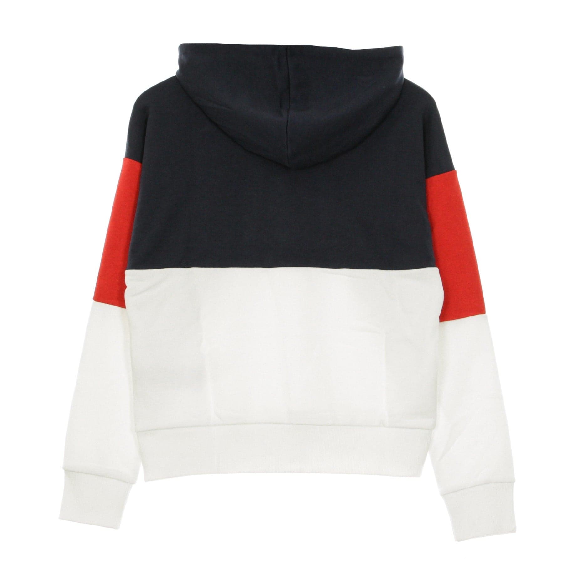 FILA Felpa Leggera Cappuccio Donna Sanja Cropped Hoody Black Iris/bright White/true Red da donna in Felpe con cappuccio Drestige - Casamassima, commercioVirtuoso.it