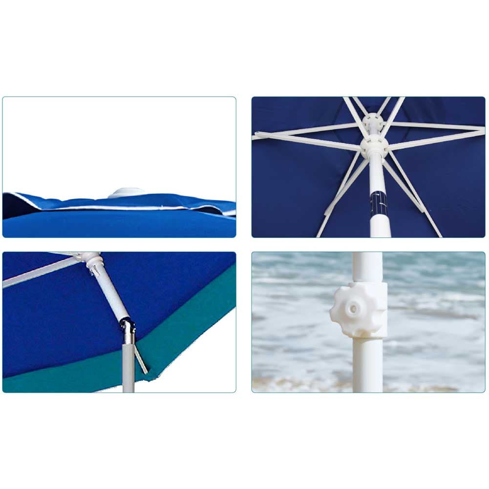 Ombrellone Mare Spiaggia Giardino Acciaio Grande 210cm con Custodia Bicolore in Ombrelloni Danyx - Casoria, commercioVirtuoso.it