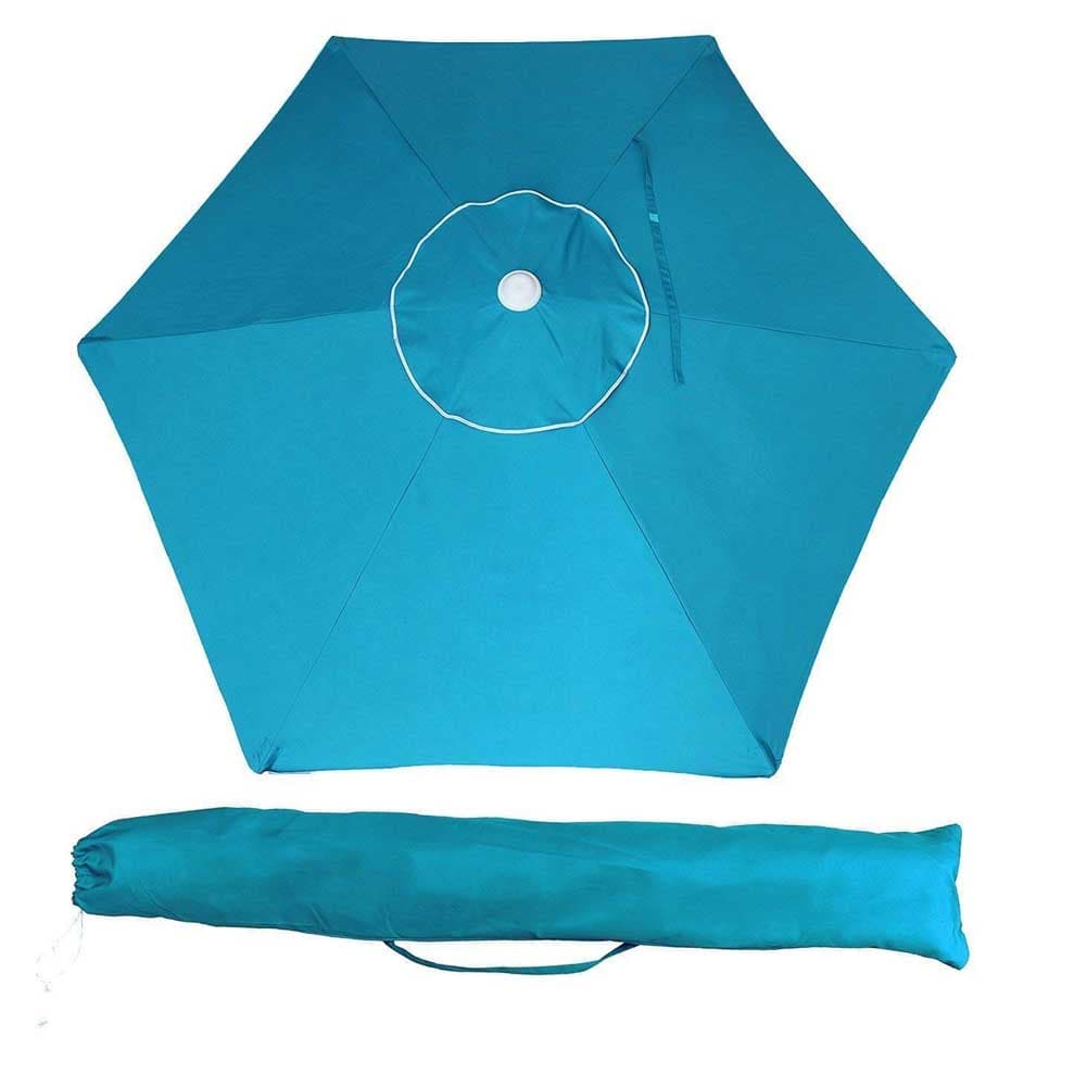Ombrellone Mare Spiaggia Giardino Acciaio Grande 210cm con Custodia Azzurro in Ombrelloni Danyx - Casoria, commercioVirtuoso.it