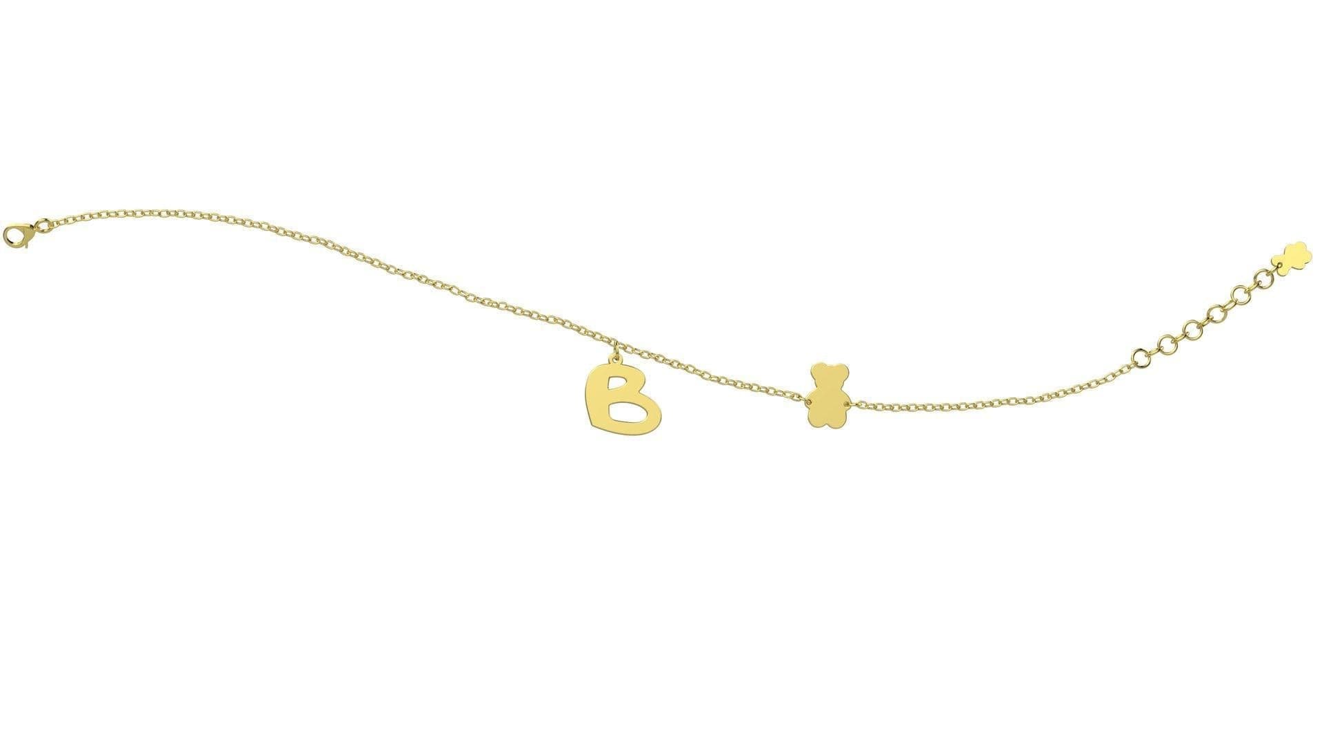 Nanan Bracciale con Lettera "B" in Bracciali Alba Gioielli - Casoria, commercioVirtuoso.it