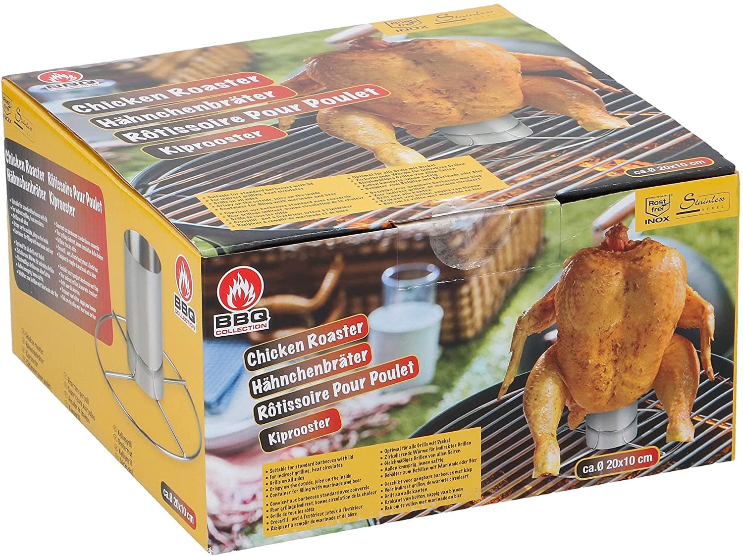 Griglia da barbecue in acciaio inox per cucinare il pollo in Griglie per arrostire La Zappa - Altamura, commercioVirtuoso.it