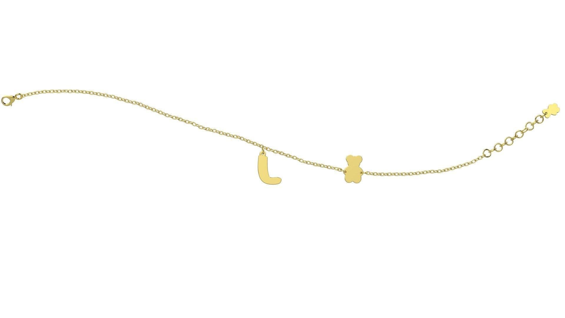 Nanan Bracciale con Lettera "L" in Bracciali Alba Gioielli - Casoria, commercioVirtuoso.it