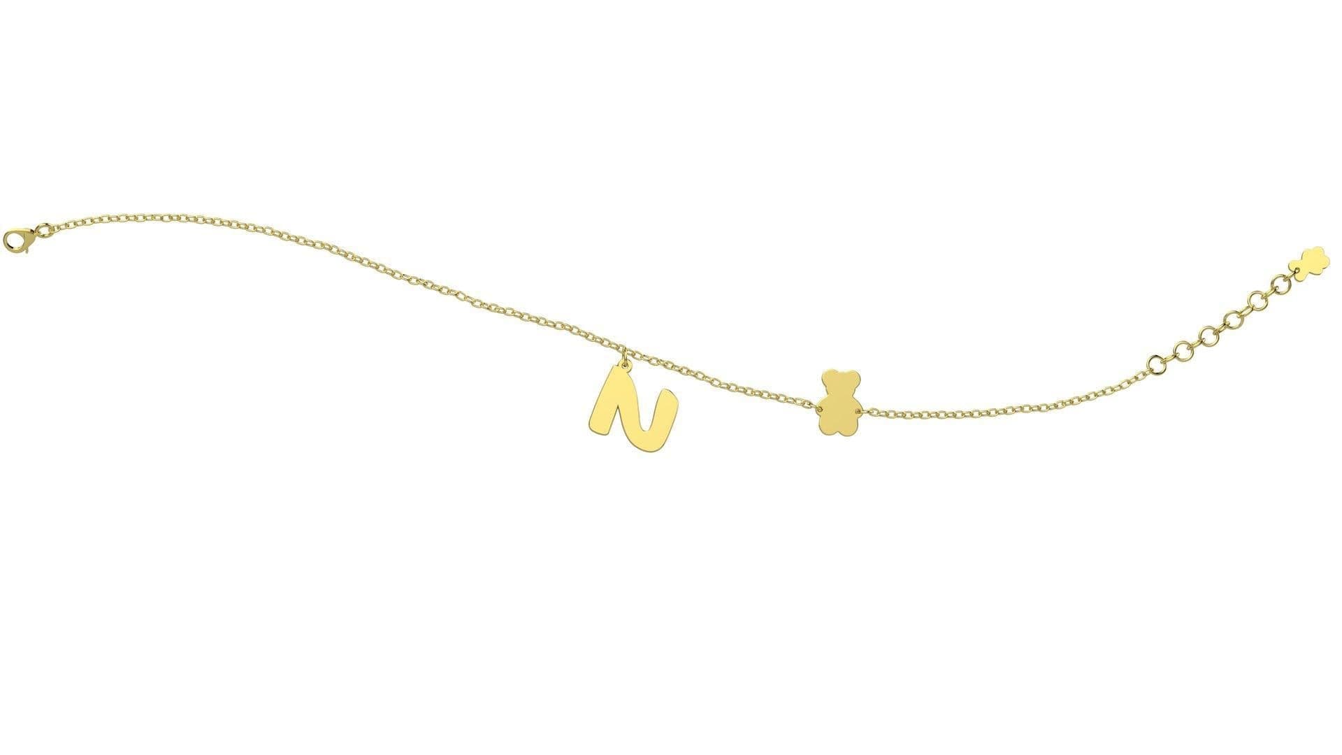 Nanan Bracciale con Lettera "N" in Bracciali Alba Gioielli - Casoria, commercioVirtuoso.it