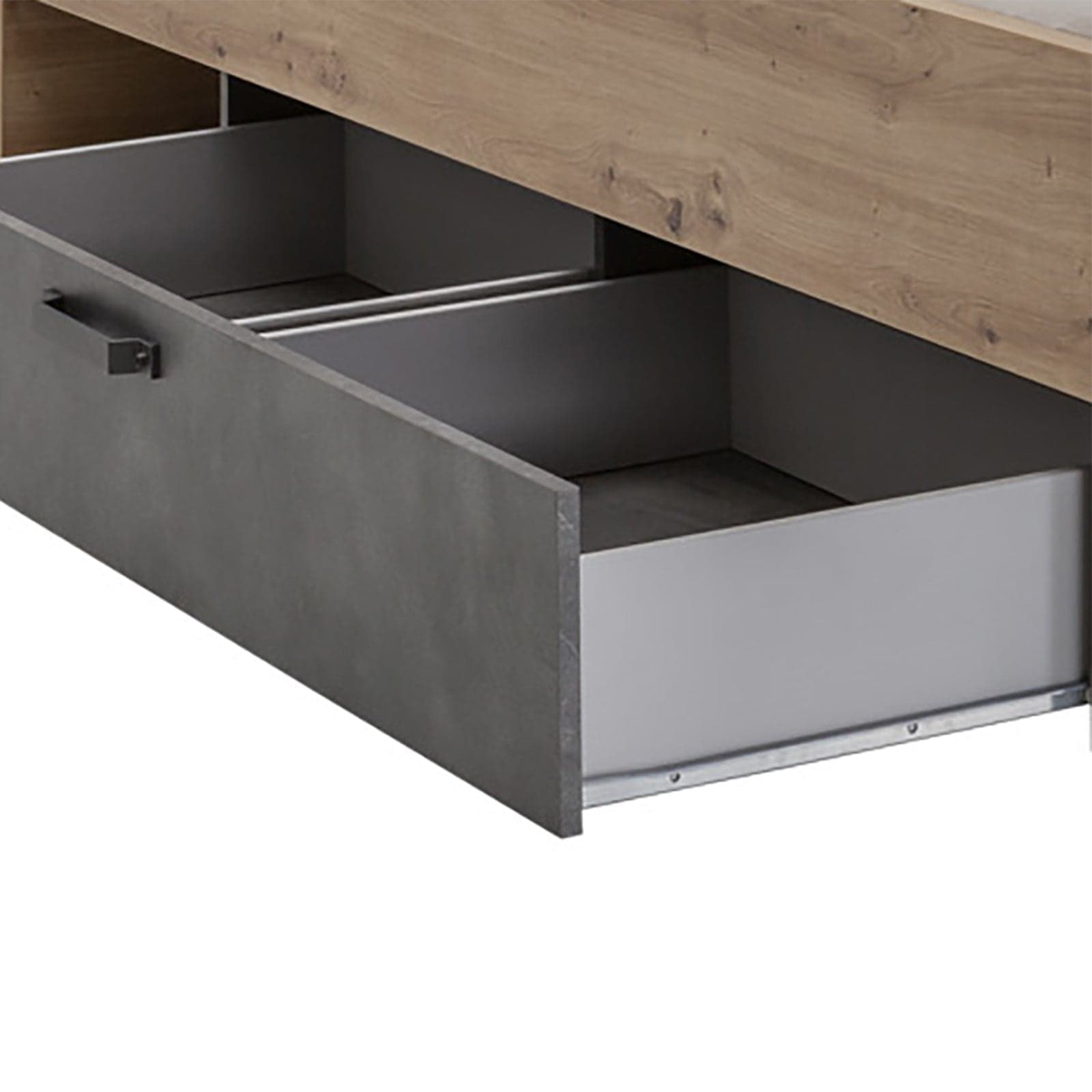 Cassettone estraibile per letto "La Fabbrica" cemento elegante