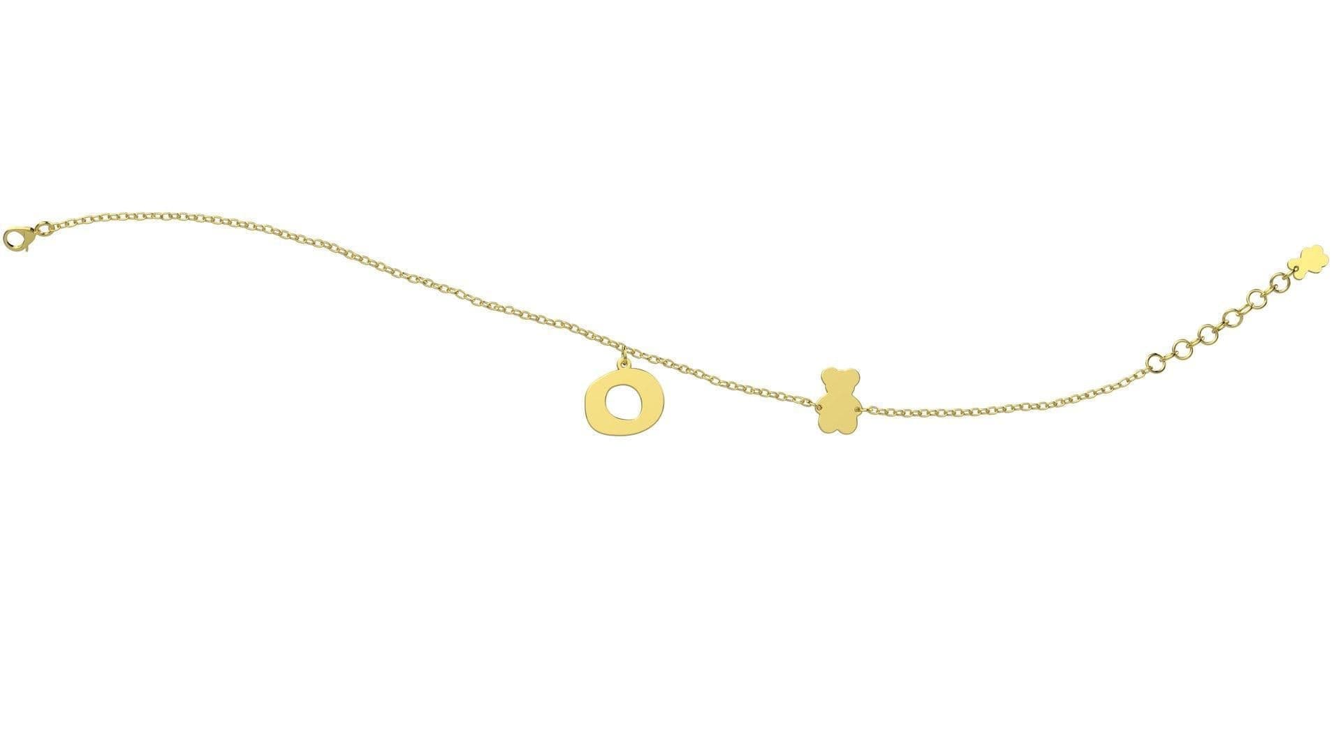 Nanan Bracciale con Lettera "O" in Bracciali Alba Gioielli - Casoria, commercioVirtuoso.it