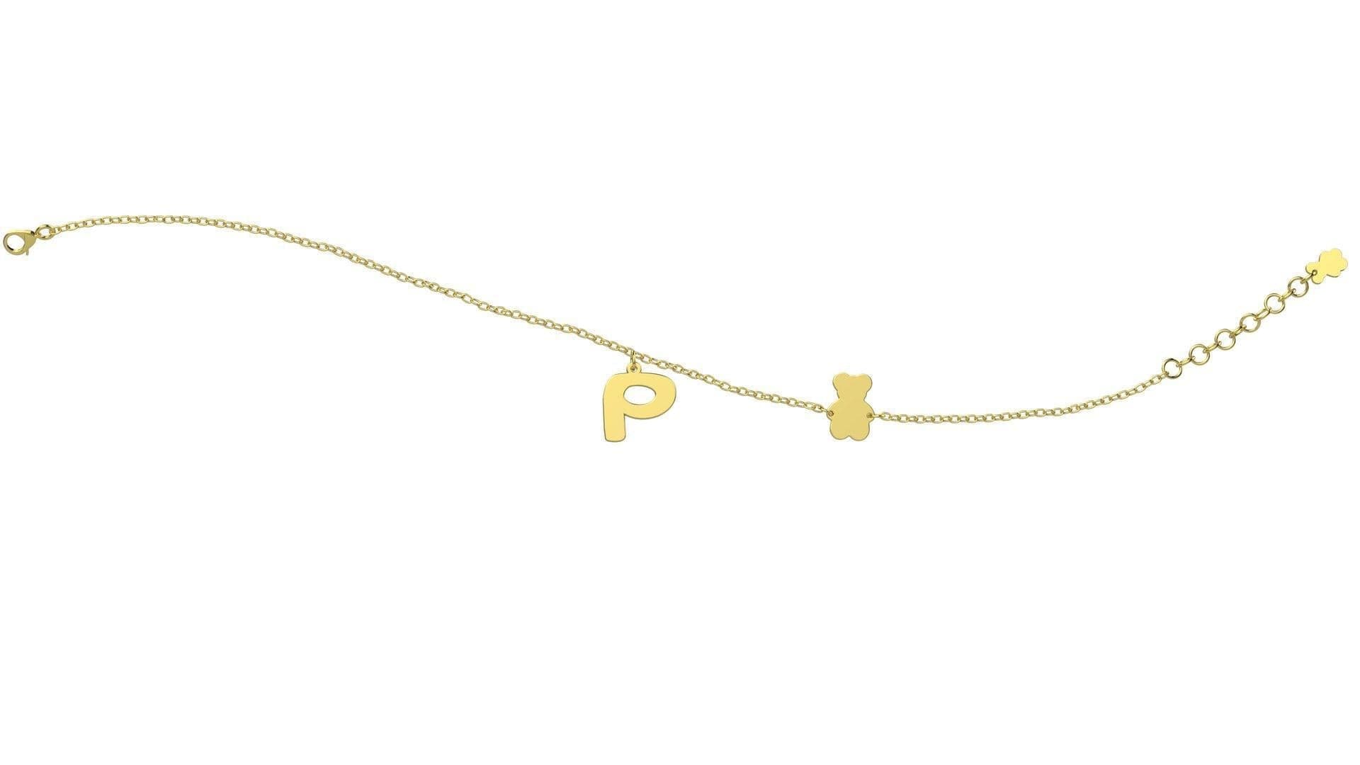Nanan Bracciale con Lettera "P" in Bracciali Alba Gioielli - Casoria, commercioVirtuoso.it
