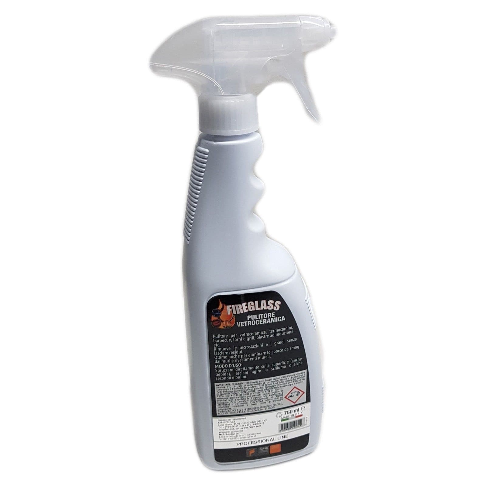 Faren fireglass 750ml pulitore vetri termocamini stufe barbecue nero fumo in Prodotti per la pulizia Aloiserw.com - Altomonte, commercioVirtuoso.it