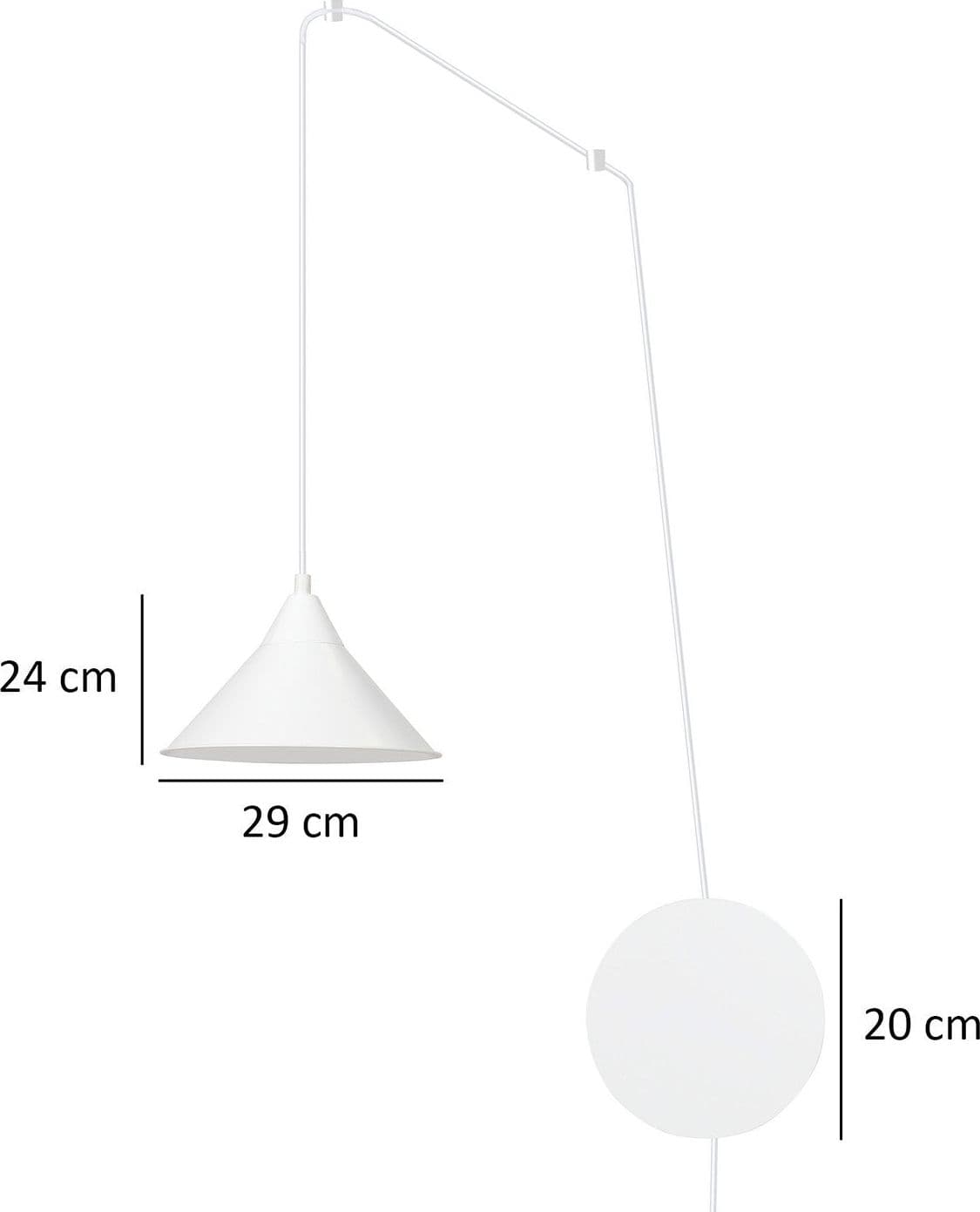 Sospensione Minimal 1 Luce Abramo In Acciao Bianco E Paralume A Cono in Lampade a sospensione LuceArt - Montecorvino Pugliano, commercioVirtuoso.it