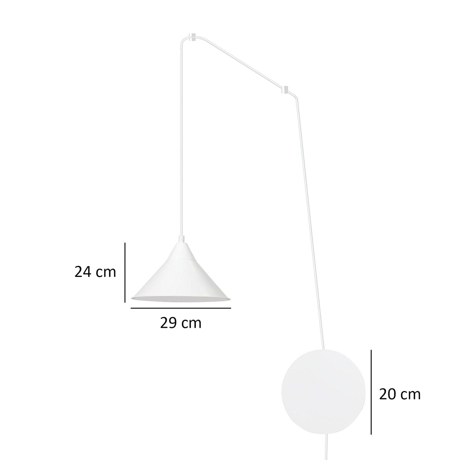 Sospensione Minimal 1 Luce Abramo In Acciao Bianco E Paralume A Cono in Lampade a sospensione LuceArt - Montecorvino Pugliano, commercioVirtuoso.it
