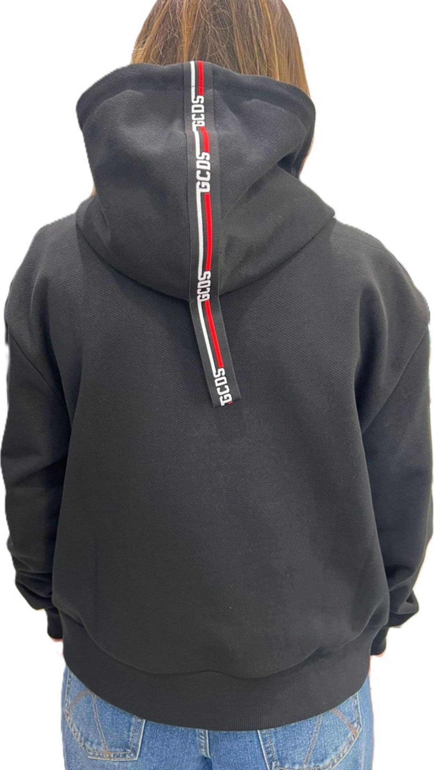 GCDS FELPA LOGO TAPE SCOUBA HOODIE da donna in Felpe con cappuccio Drestige - Casamassima, commercioVirtuoso.it