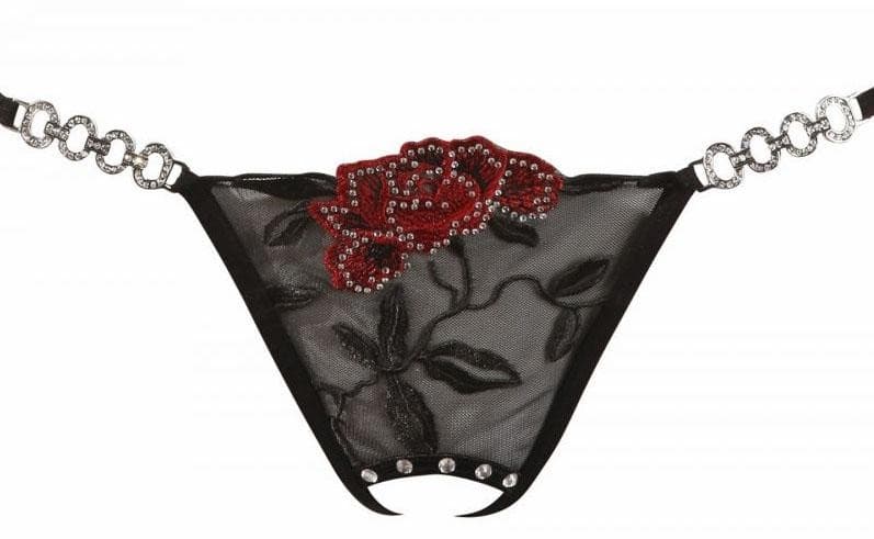 Riostring Aperto con Rosa Nero Pizzo in Accessori Mettimelo.it - Casoria, commercioVirtuoso.it