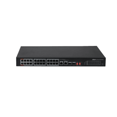 DH-PFS3226-24ET-240 - DAHUA Switch con 26 porte 24 ethernet PoE 10/100Mbps lessthan 240W + 2 Gigabit Combo in  Zencoccostore - Formia, commercioVirtuoso.it