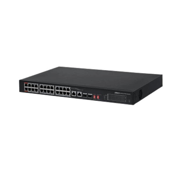 DH-PFS3226-24ET-240 - DAHUA Switch con 26 porte 24 ethernet PoE 10/100Mbps lessthan 240W + 2 Gigabit Combo in  Zencoccostore - Formia, commercioVirtuoso.it