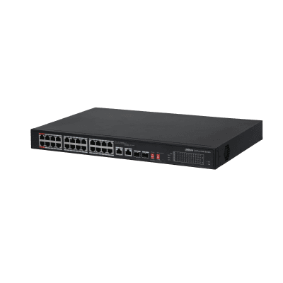 DH-PFS3226-24ET-240 - DAHUA Switch con 26 porte 24 ethernet PoE 10/100Mbps lessthan 240W + 2 Gigabit Combo in  Zencoccostore - Formia, commercioVirtuoso.it