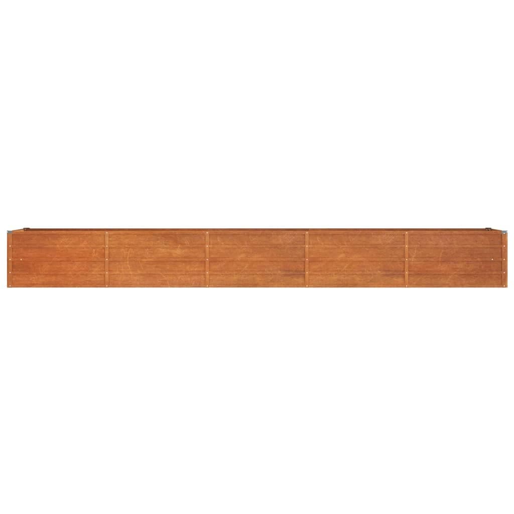 Letto Rialzato da Giardino Ruggine 400x80x45 cm Acciaio Corten in Fioriere Esplodia - Napoli, commercioVirtuoso.it