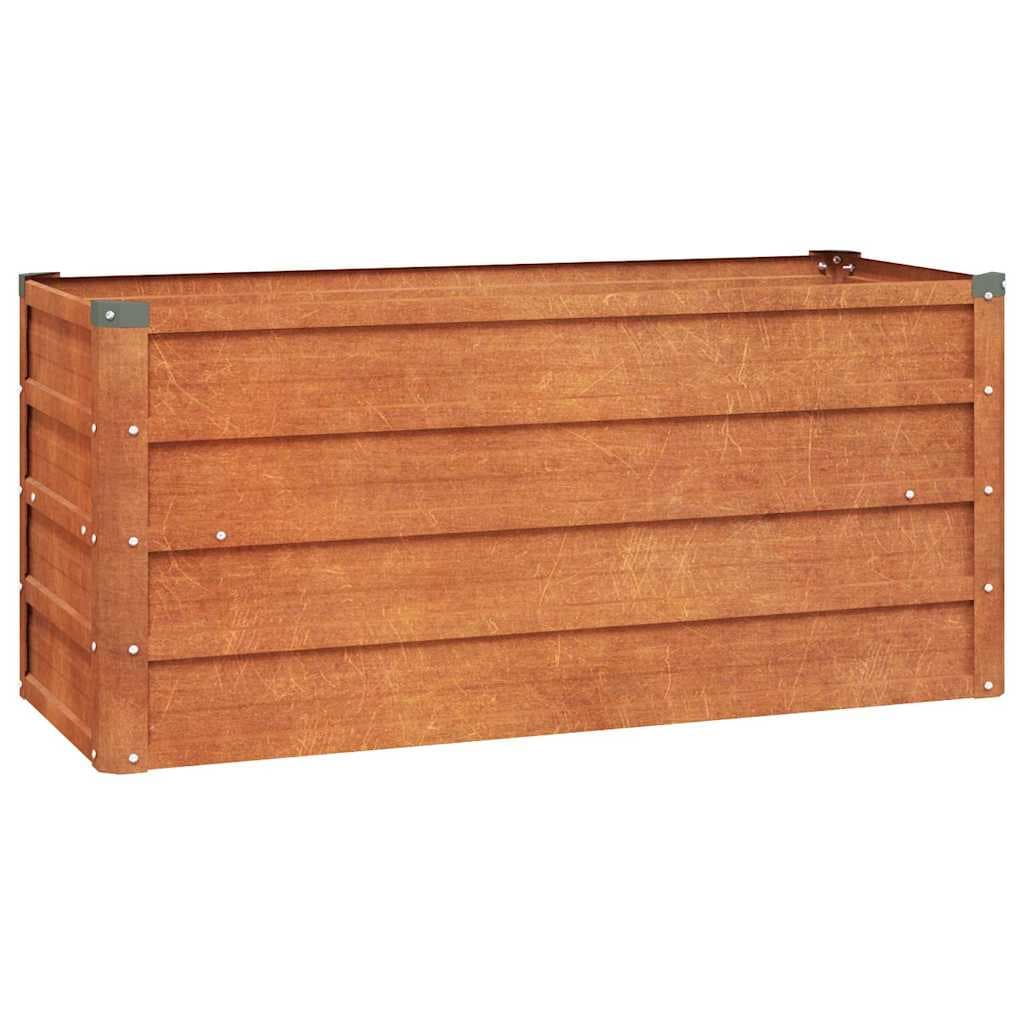 Letto Rialzato da Giardino Ruggine 100x40x45 cm Acciaio Corten Resistente in Fioriere Esplodia - Napoli, commercioVirtuoso.it