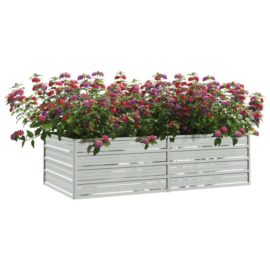 Letto Rialzato Giardino 160x80x45 cm in Acciaio Zincato Argento Robusto in Kit per giardini fuori terra Esplodia - Napoli, commercioVirtuoso.it