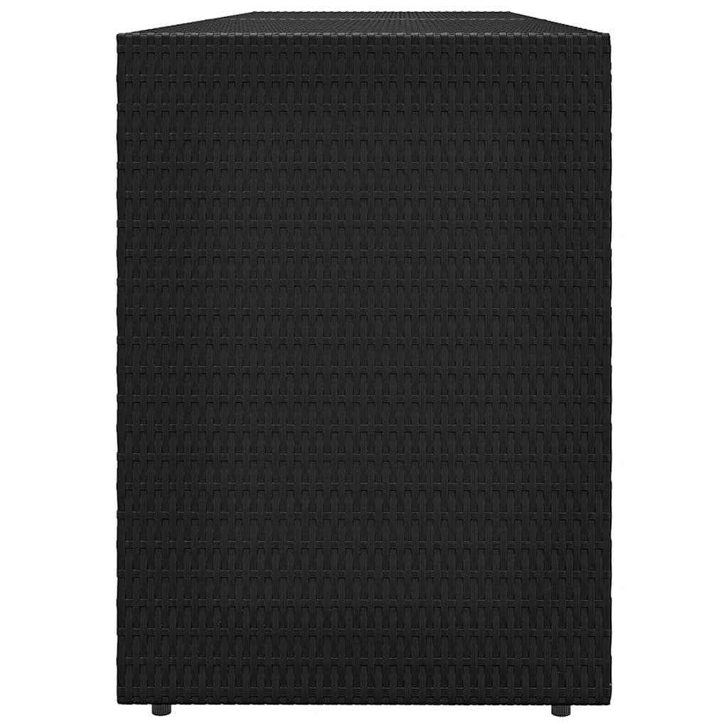 Mobile Portaoggetti da Giardino Nero 198x55,5x80 cm Polyrattan Ampio Spazio in Armadietti e credenze Esplodia - Napoli, commercioVirtuoso.it