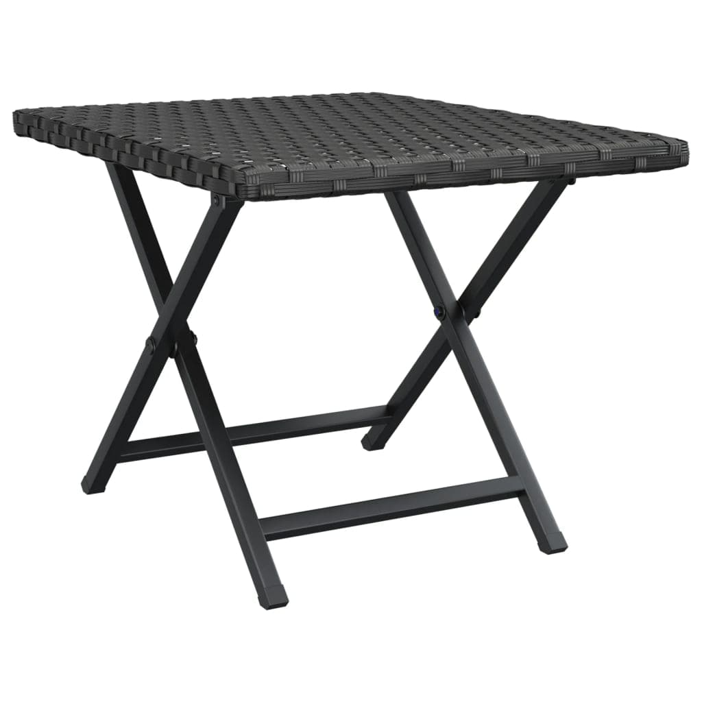 Tavolo Pieghevole Nero 45x35x32 cm in Polyrattan in Tavoli Esplodia - Napoli, commercioVirtuoso.it