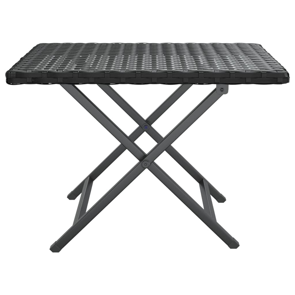 Tavolo Pieghevole Nero 45x35x32 cm in Polyrattan in Tavoli Esplodia - Napoli, commercioVirtuoso.it