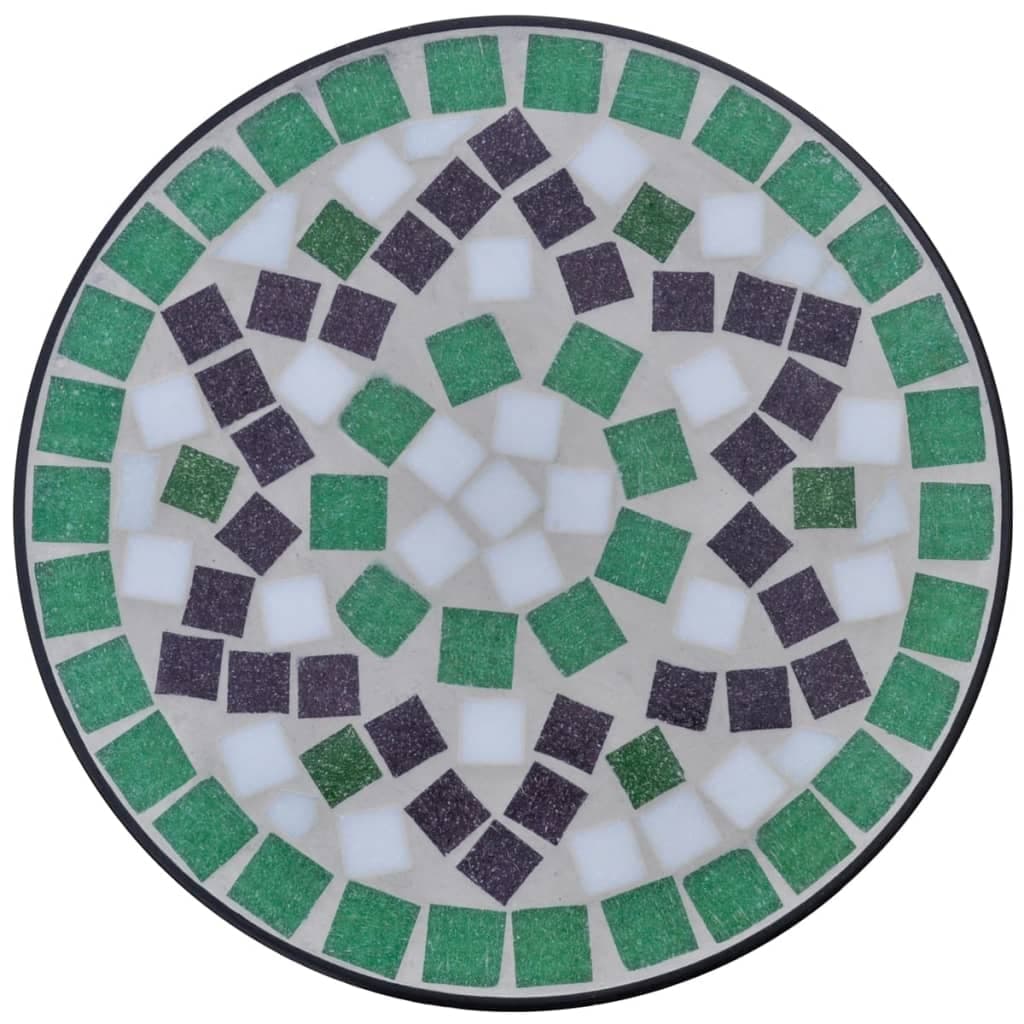 Tavolino per Piante in Ferro con Mosaico Verde e Bianco 60 cm in Tavolini da appoggio Esplodia - Napoli, commercioVirtuoso.it