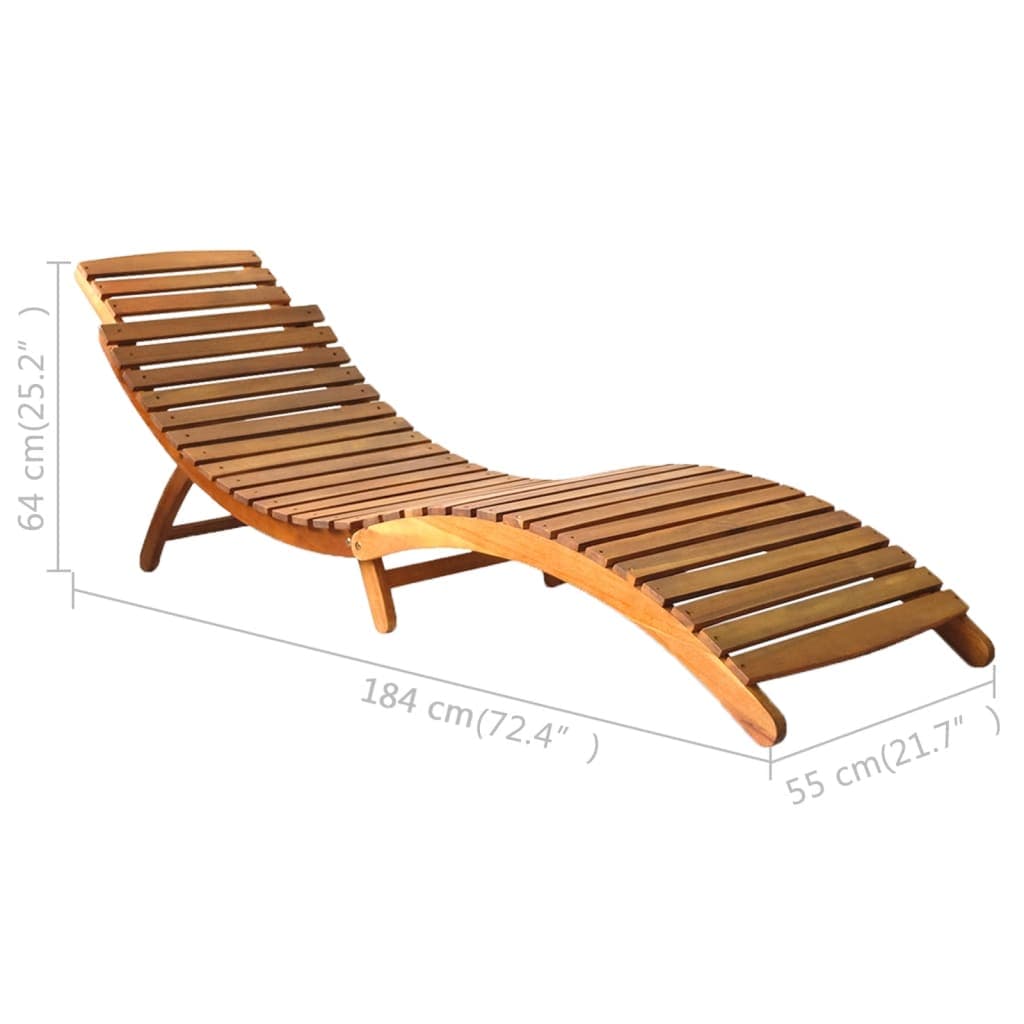 Lettino Prendisole Legno Massello di Acacia Resistente Design Pieghevole Marrone in Lettini Esplodia - Napoli, commercioVirtuoso.it