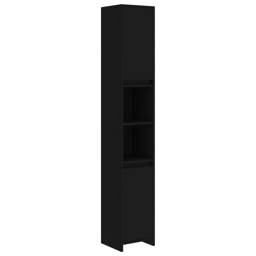 Mobile da Bagno Nero 30x30x183,5 cm in Legno Multistrato in Mobili a terra Esplodia - Napoli, commercioVirtuoso.it