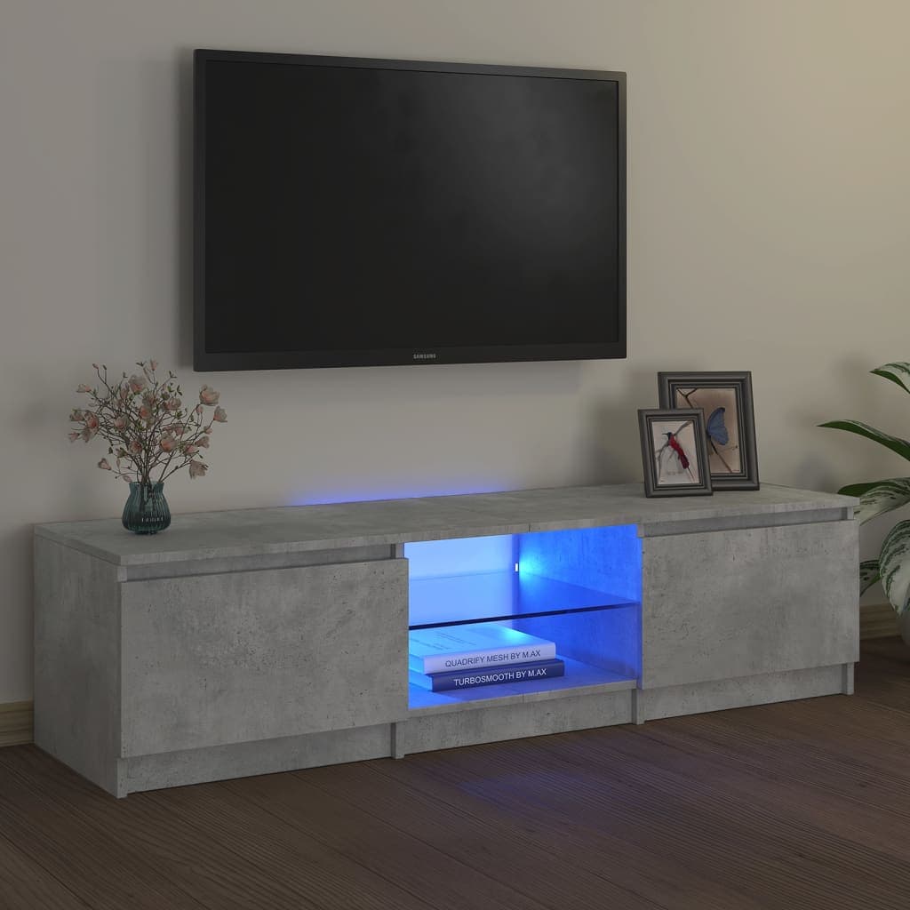 Mobile Porta TV con Luci LED Grigio Cemento 140x40x35,5 cm in Mobili Esplodia - Napoli, commercioVirtuoso.it