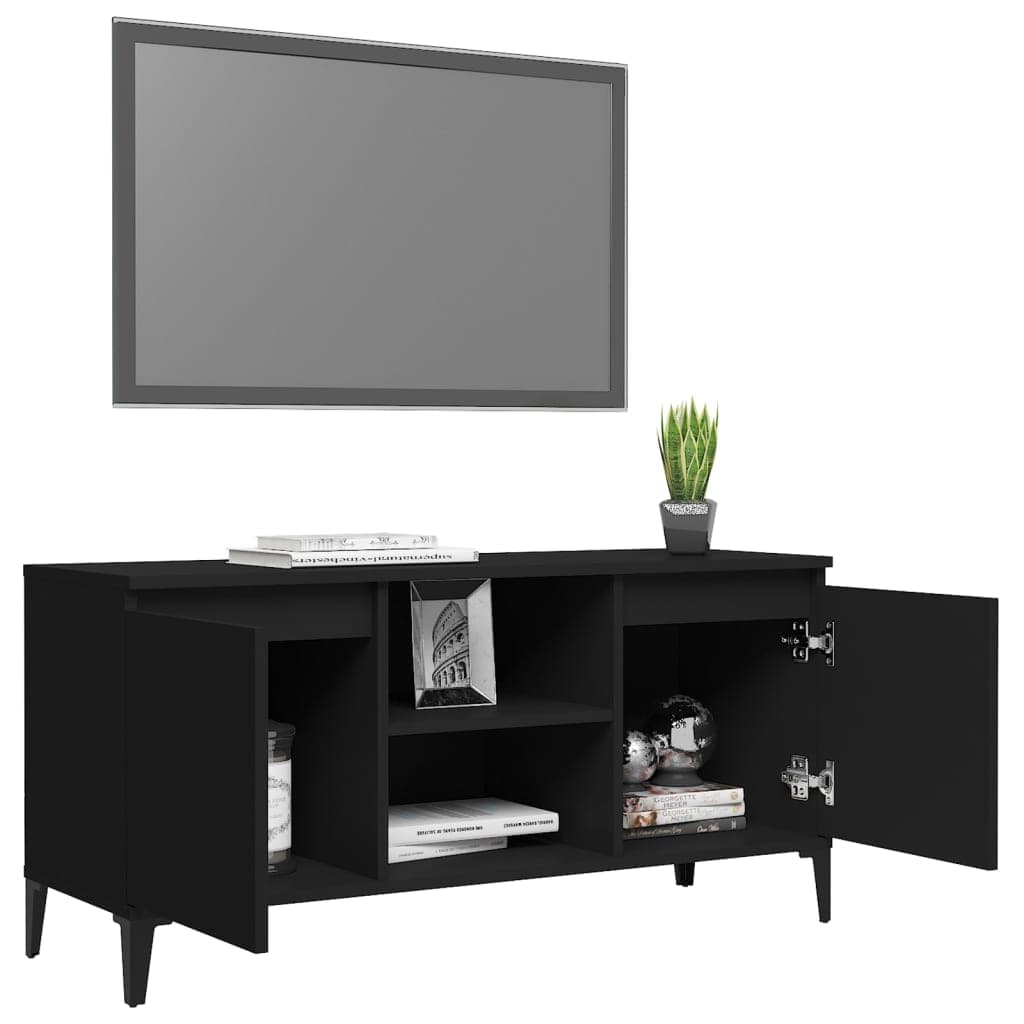 Mobile TV con Gambe in Metallo Nero 103,5x30x50 cm in Mobili Esplodia - Napoli, commercioVirtuoso.it