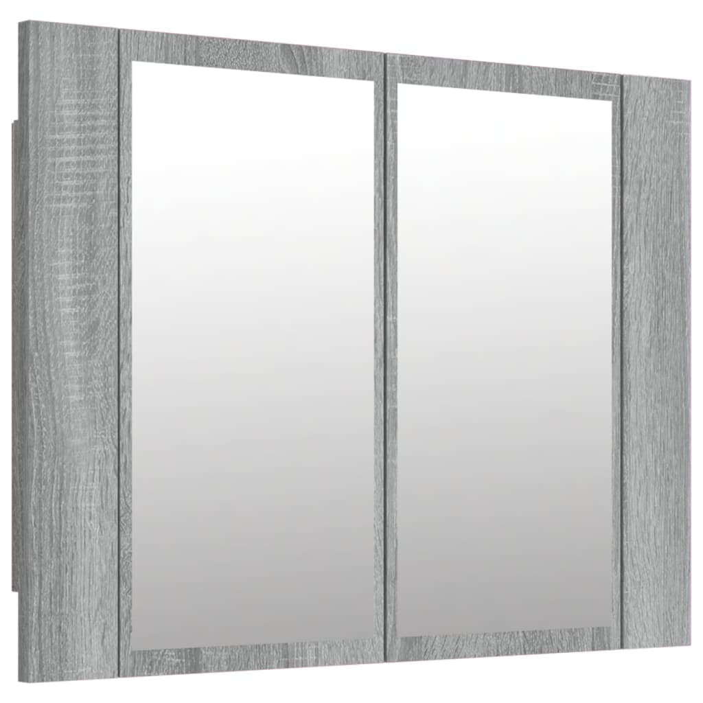 Mobile Specchio LED Grigio Sonoma 60x12x45cm Legno Multistrato in Armadietti a specchio Esplodia - Napoli, commercioVirtuoso.it