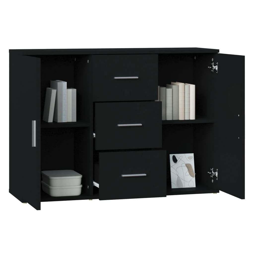 Credenza Nera 91x29,5x65 cm in Legno Multistrato in Credenze e buffet Esplodia - Napoli, commercioVirtuoso.it