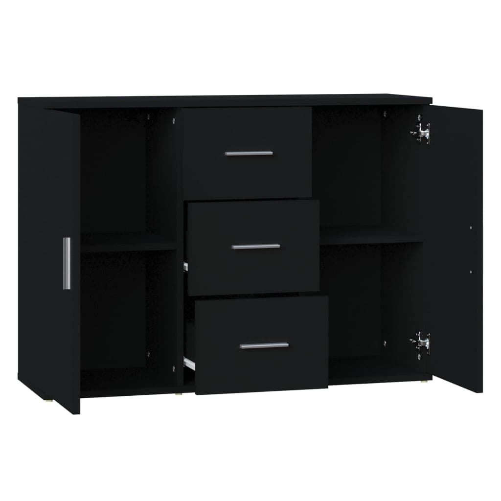 Credenza Nera 91x29,5x65 cm in Legno Multistrato in Credenze e buffet Esplodia - Napoli, commercioVirtuoso.it