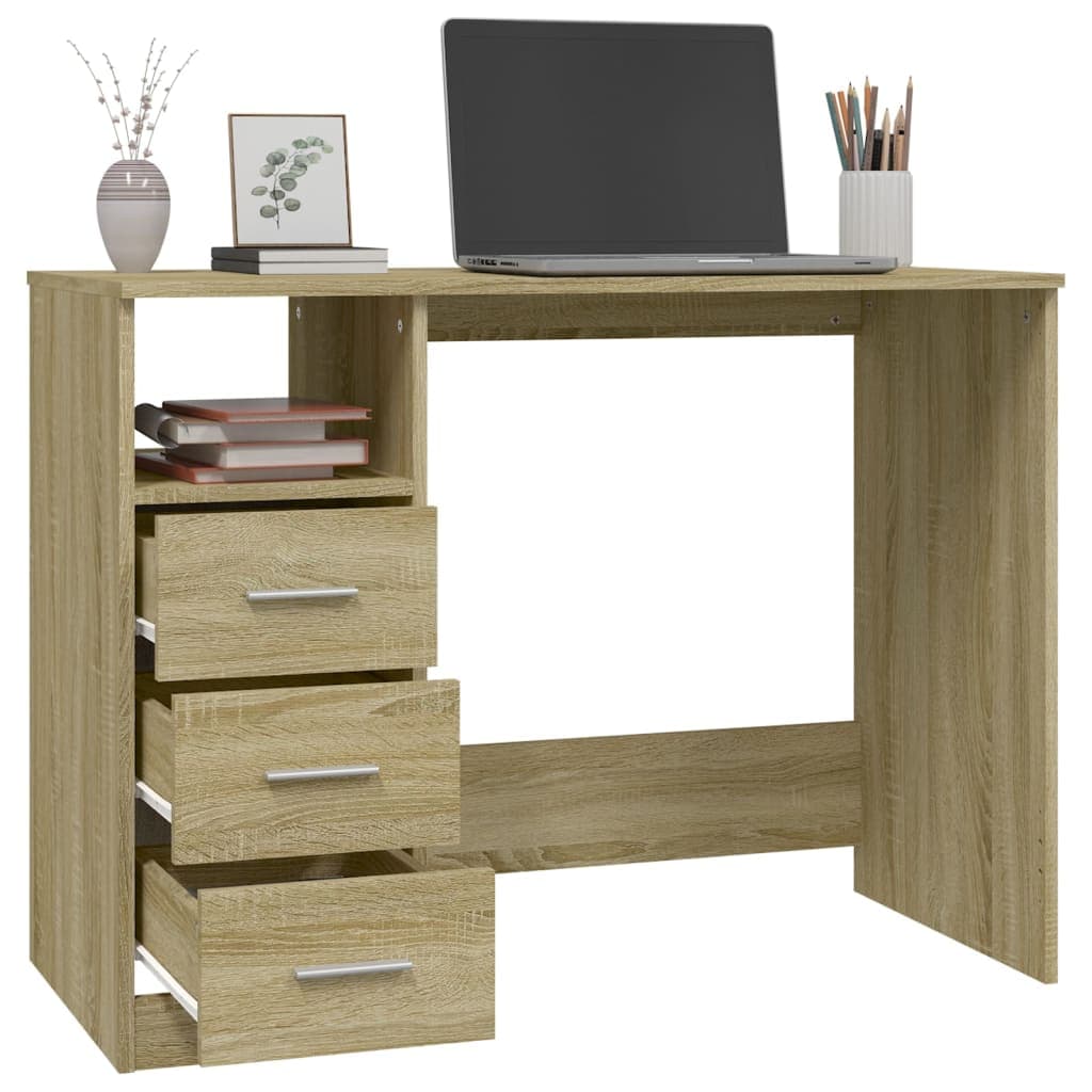 Scrivania Cassetti Rovere Sonoma 102x50x76 cm Legno Multistrato in Scrivanie Esplodia - Napoli, commercioVirtuoso.it