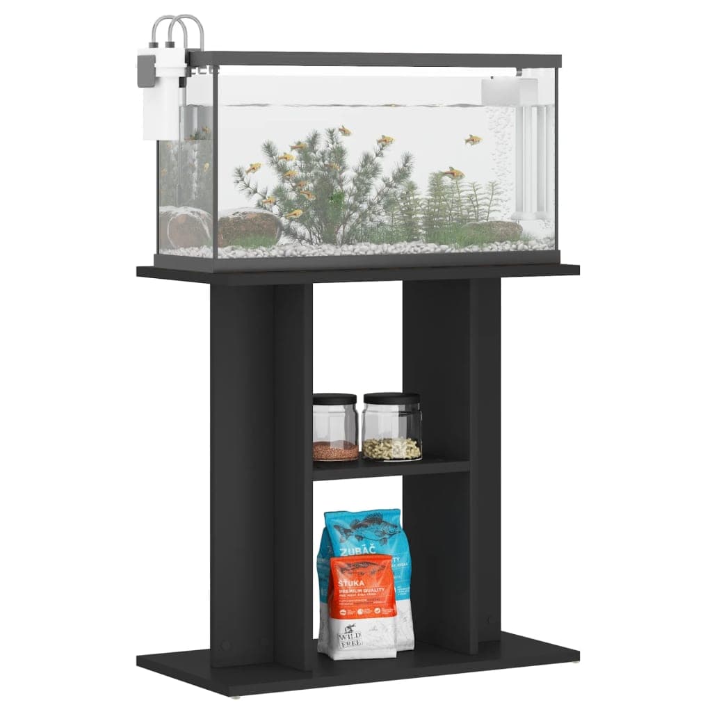 Supporto per Acquario 60x30x60 cm in Legno Multistrato Nero in Ginevra Esplodia - Napoli, commercioVirtuoso.it