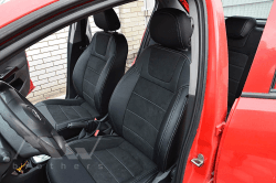 Set coprisedili su misura per Opel Corsa D (2006-2014) 5 porte, Leather style in Set per interni Autooggetti.it - Roma, commercioVirtuoso.it