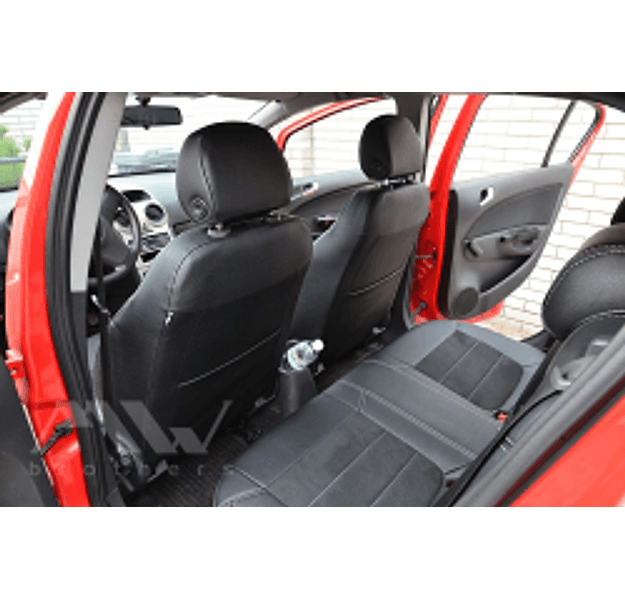 Set coprisedili su misura per Opel Corsa D (2006-2014) 5 porte, Leather style in Set per interni Autooggetti.it - Roma, commercioVirtuoso.it