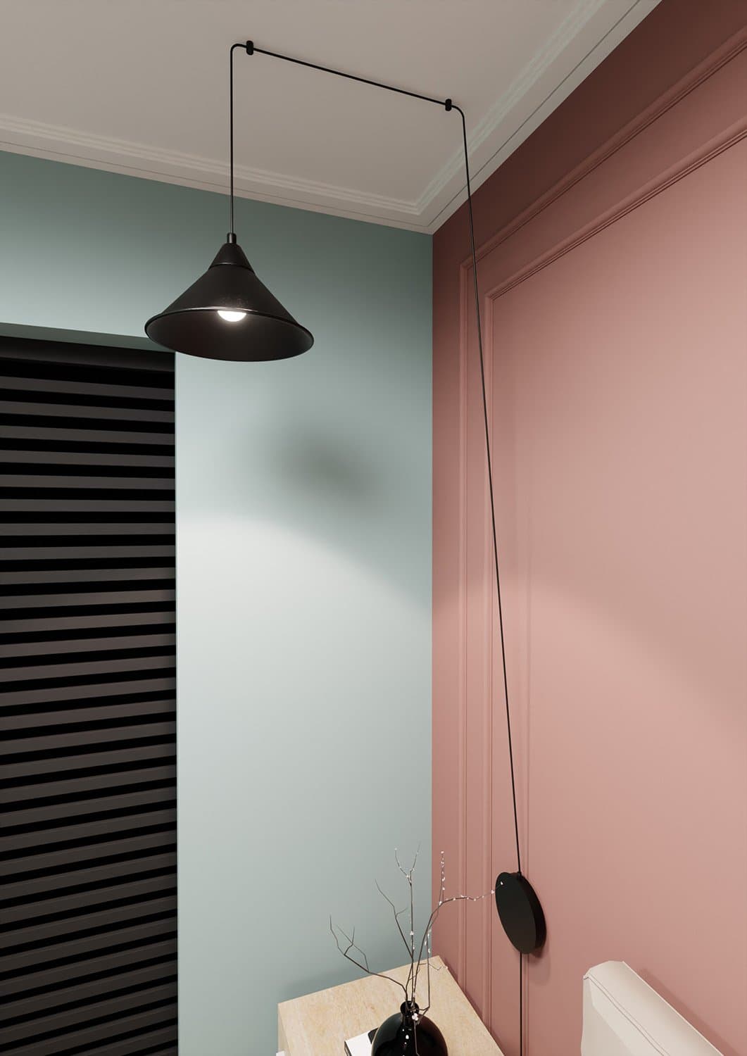 Sospensione Minimal 1 Luce Abramo In Acciao Nero E Paralume A Cono in Lampade a sospensione LuceArt - Montecorvino Pugliano, commercioVirtuoso.it