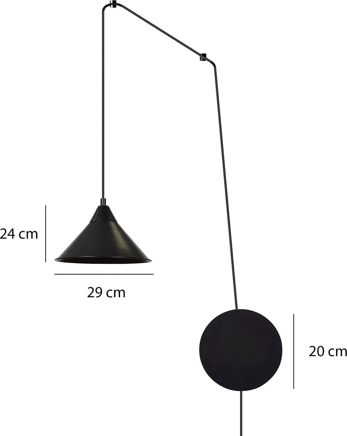 Sospensione Minimal 1 Luce Abramo In Acciao Nero E Paralume A Cono in Lampade a sospensione LuceArt - Montecorvino Pugliano, commercioVirtuoso.it
