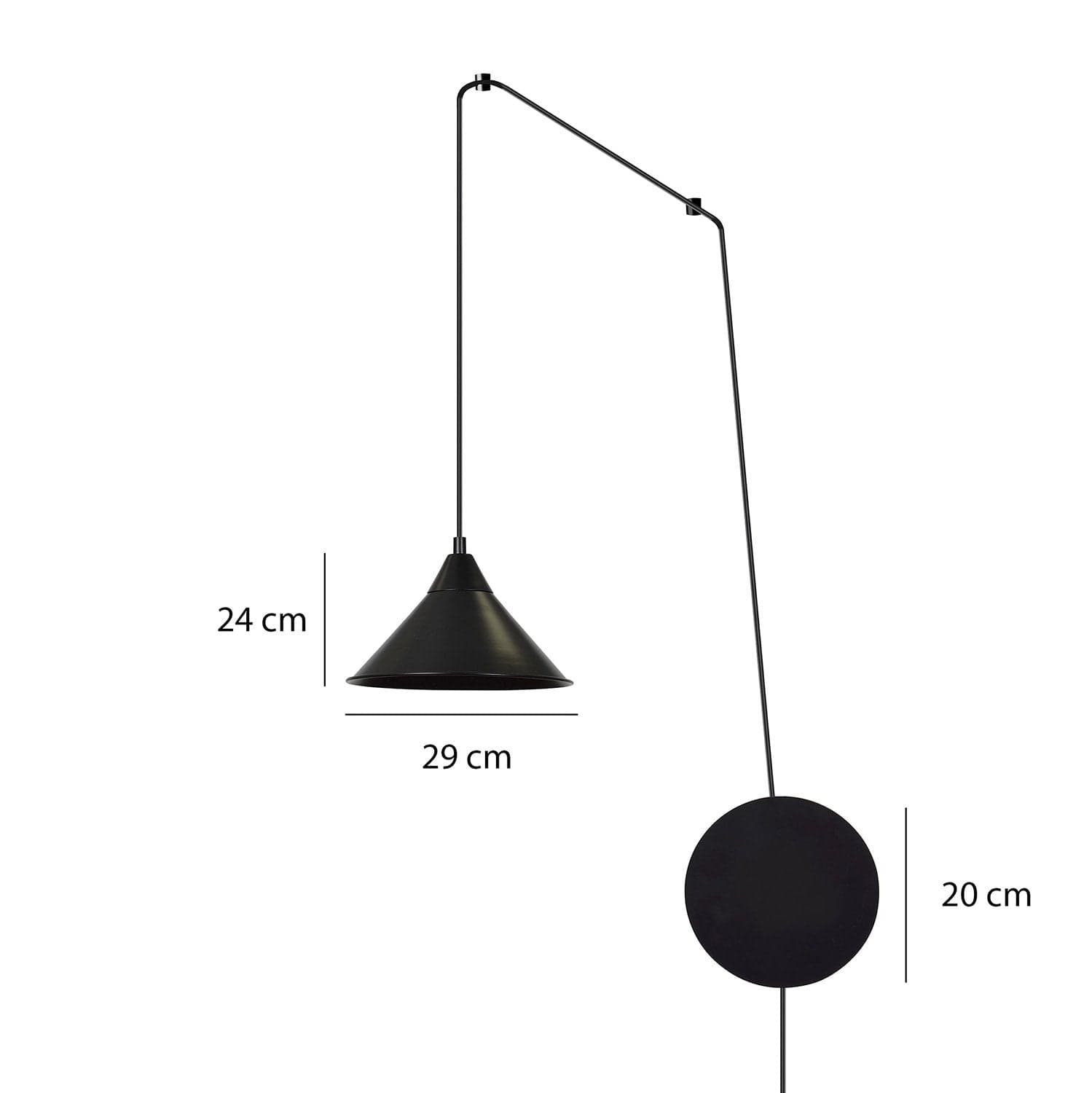 Sospensione Minimal 1 Luce Abramo In Acciao Nero E Paralume A Cono in Lampade a sospensione LuceArt - Montecorvino Pugliano, commercioVirtuoso.it