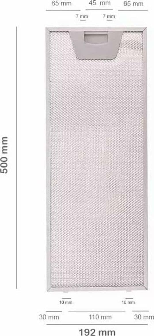 FILTRO ALLUMINIO PER CAPPA TEKA 61874021 - 500 X 192 mm in prodotto EuroStore07 - Alatri, commercioVirtuoso.it