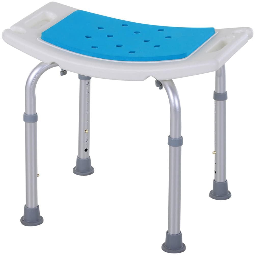 Sgabello Doccia con Piedini Antiscivolo Sedia da Bagno 6 Altezza Regolabili