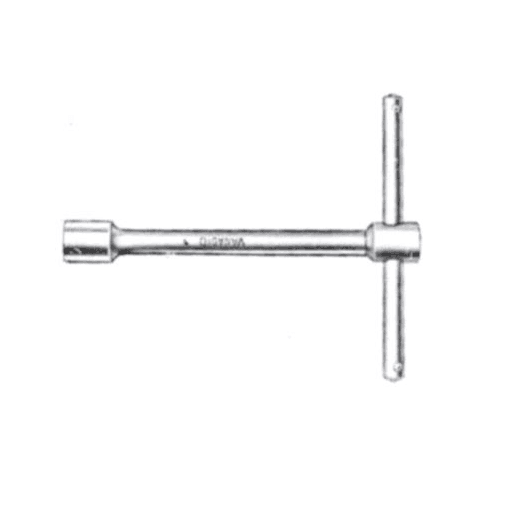ORECA-CHIAVE A "T" BOCCA ESAGONALE MODELLO CORTO mm 6 CROMATE
