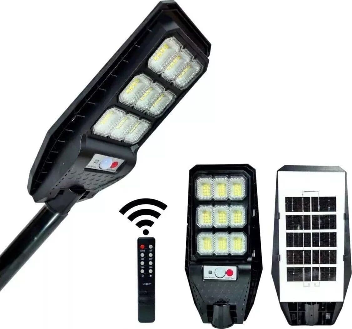 LAMPIONE SOLARE LED 6500K 100W 200W 300W 400W SENSORE TELECOMANDO E STAFFA IP65 in Lampioni Zencoccostore - Formia, commercioVirtuoso.it
