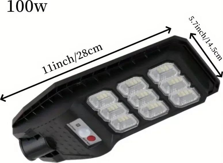 LAMPIONE SOLARE LED 6500K 100W 200W 300W 400W SENSORE TELECOMANDO E STAFFA IP65 in Lampioni Zencoccostore - Formia, commercioVirtuoso.it