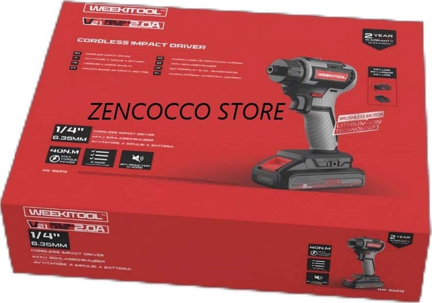 AVVITATORE A IMPULSI 2 BATTERIE max 21V 2.0Ah caricabatterie e custodia NW-S5213 in Avvitatori a massa battente Zencoccostore - Formia, commercioVirtuoso.it