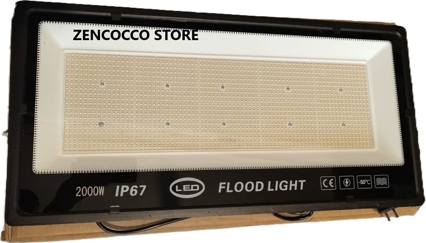 FARO LED SMD 2000W SLIM FLOOD LIGHT PROIETTORE luce fredda Esterno IP67 90LM/W in Proiettori Zencoccostore - Formia, commercioVirtuoso.it