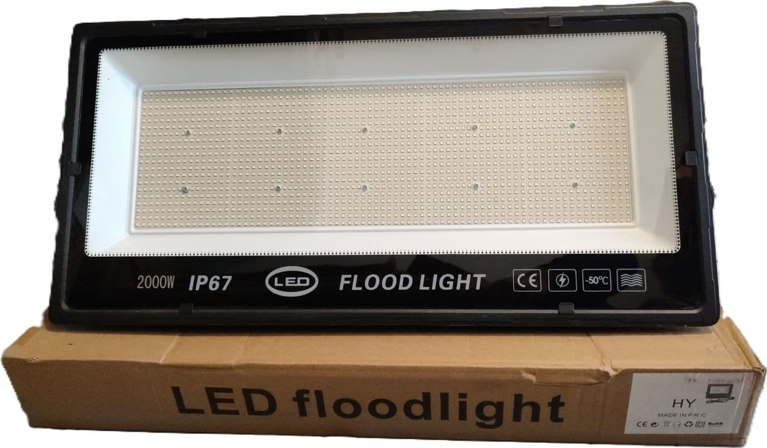 FARO LED SMD 2000W SLIM FLOOD LIGHT PROIETTORE luce fredda Esterno IP67 90LM/W in Proiettori Zencoccostore - Formia, commercioVirtuoso.it